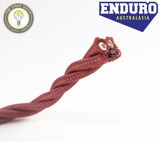 ENDURO Cable Twist 2-Core | 3-Core Burgundy - TheLightGuys