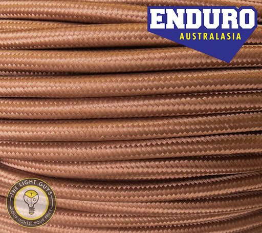 ENDURO Cable Braided 3-Core Brown - TheLightGuys
