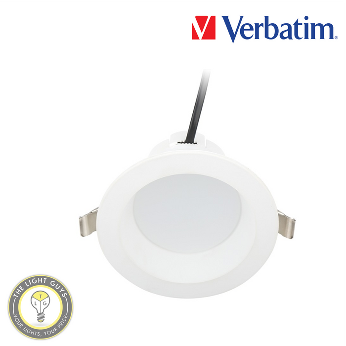 VERBATIM LED Intergrated Downlight (Deep Recessed Diffuser) 10W | 13W | 16W | 20W 240V Tri Colour IP54 90° Dimmable - TheLightGuys