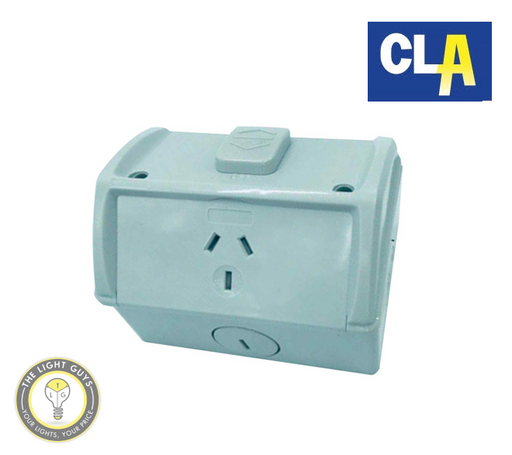 CLA Weatherproof Surface Sockets 250V 10A Single | Double - TheLightGuys