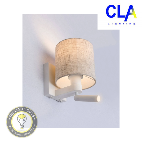CLA Interior Wall Lamp 60W E27 C/W 3W Reading Lights — The Light Guys