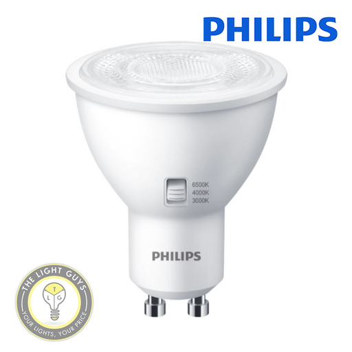 PHILIPS SmartBright LED Tri Colour PAR16 4.8W GU10 3/4/6.5K 60deg° Dimmable
