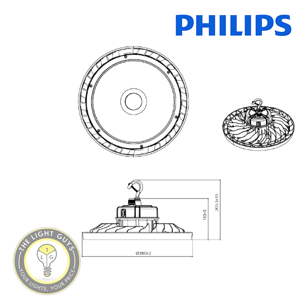 PHILIPS SmartBright G2 Multi Wattage 200/150/100W TRICOLOUR Adjustable 4K/4.5K/5K