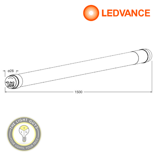BOX OF 25 LEDVANCE LED Tube T8 G23 1500mm 20W 220-240V Tri-Colour