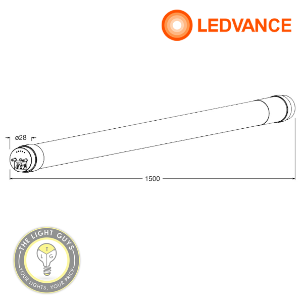 BOX OF 25 LEDVANCE LED Tube T8 G23 1500mm 20W 220-240V Tri-Colour