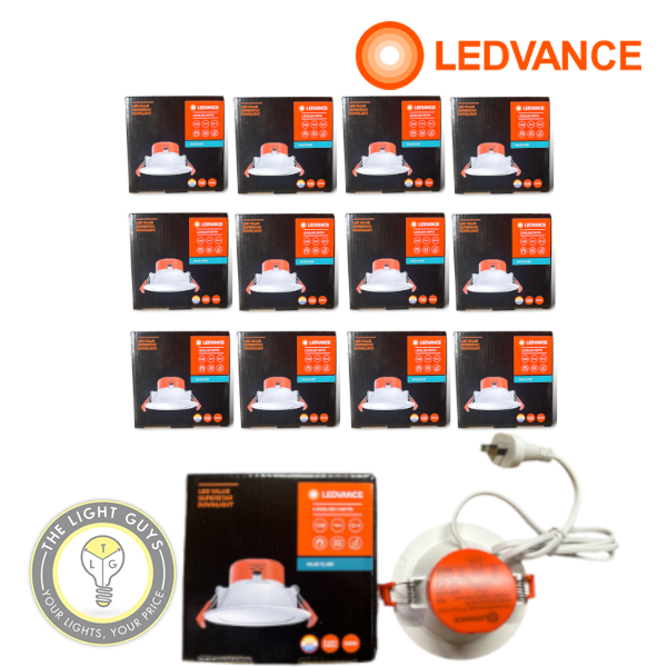 12-pack Large Bedroom Kit Ledvance Led Tri Colour Downlight 7.5w 240v 