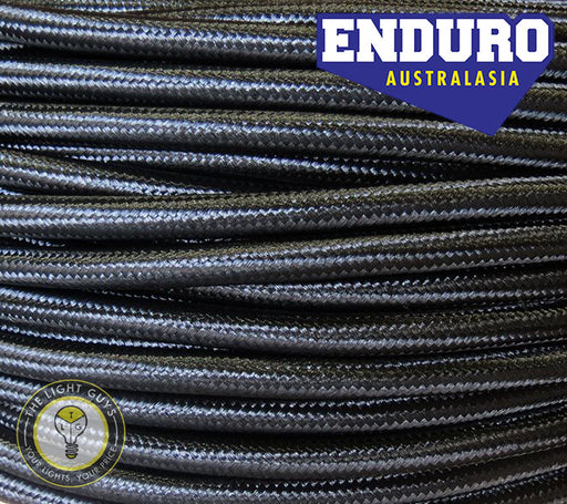 ENDURO Cable Braided 3-Core Black - TheLightGuys