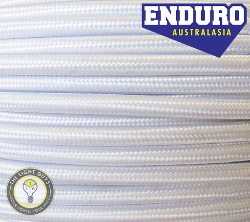 ENDURO Cable Braided 3-Core White - TheLightGuys