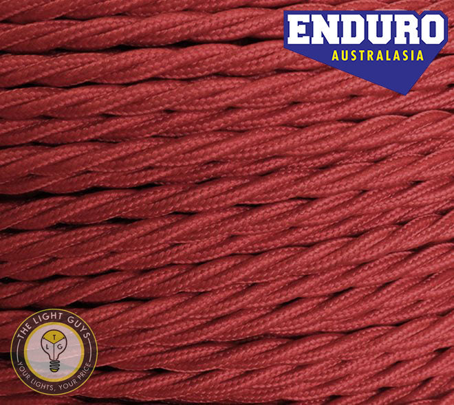 ENDURO Cable Twist 2-Core | 3-Core Burgundy - TheLightGuys