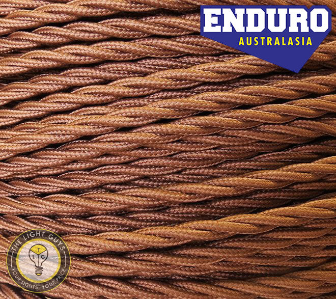 ENDURO Cable Twist 3-Core Brown - TheLightGuys