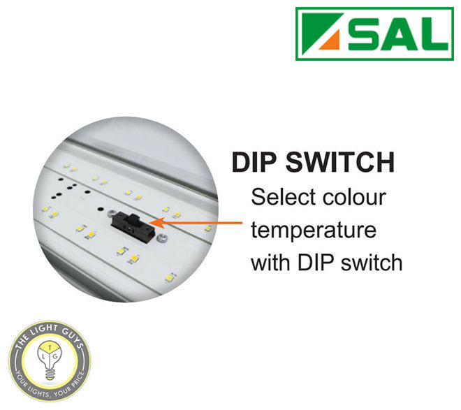SAL LED Colour Switch Batten 40W 240V 3K/4K/6K IP65 1200mm | 600mm - TheLightGuys