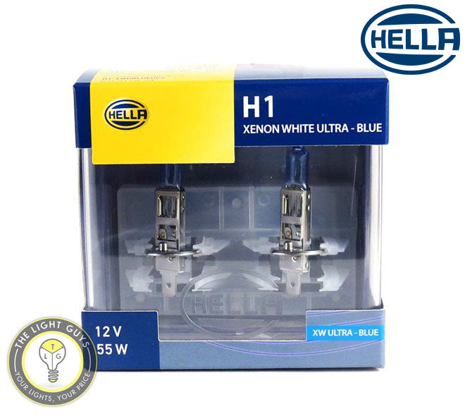 HELLA H1 Headlight Set 55W 12V P14.5s Xenon Blue - TheLightGuys