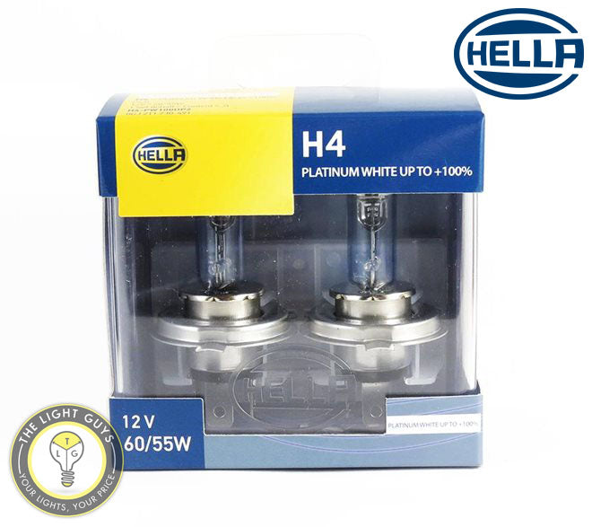 HELLA H4 Headlight Set 60/55W 12V P43t Platinum - TheLightGuys