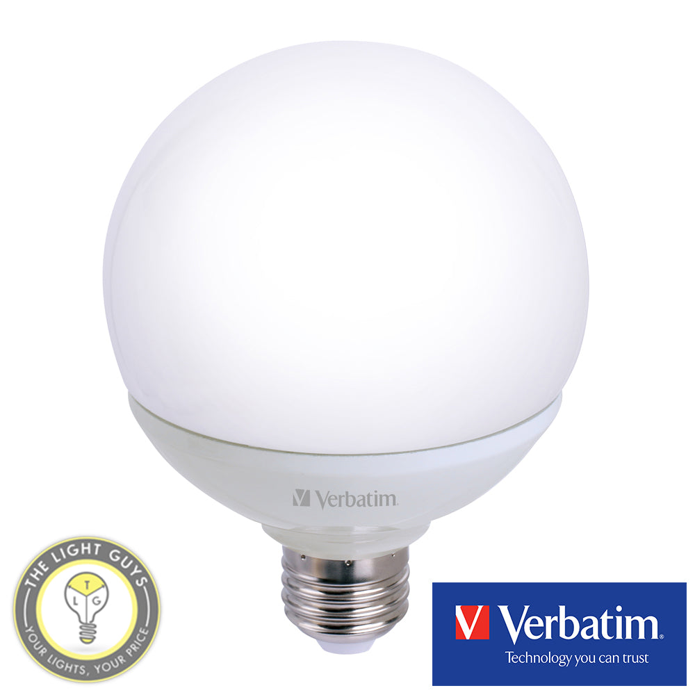 VERBATIM G125 12W/13W Non Dimmable/Dimmable Globes 3000K - TheLightGuys