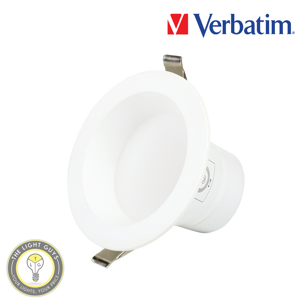 VERBATIM LED Intergrated Downlight (Deep Recessed Diffuser) 10W | 13W | 16W | 20W 240V Tri Colour IP54 90° Dimmable - TheLightGuys