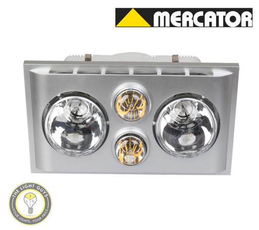 MERCATOR LED LAVA DUO 3 in 1 Exhaust & heat light Silver | White - TheLightGuys