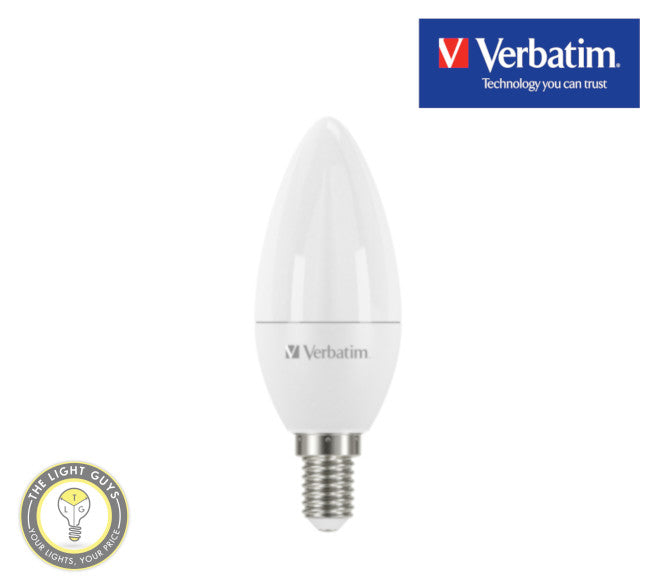 VERBATIM LED Candle Frosted 6W 240V SES | ES 4000K Dimmable - TheLightGuys
