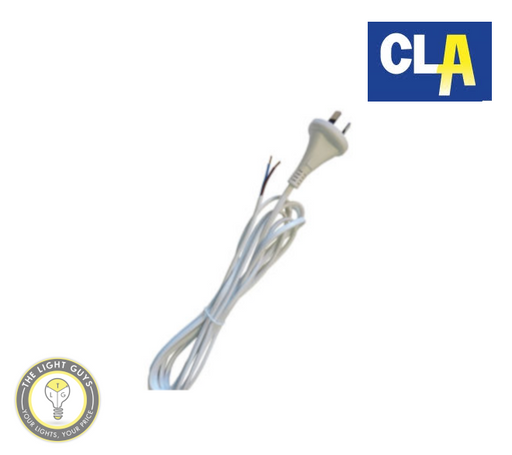 CLA White 2 Meter Flex & Plug Cable 2 WIRE | 3 WIRE - TheLightGuys