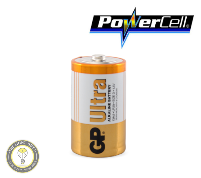 POWERCELL 1.5V UItra Alkaline D Size GP Battery - TheLightGuys