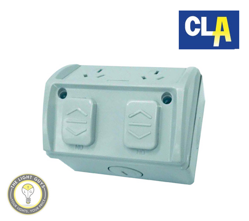 CLA Weatherproof Surface Sockets 250V 10A Single | Double - TheLightGuys