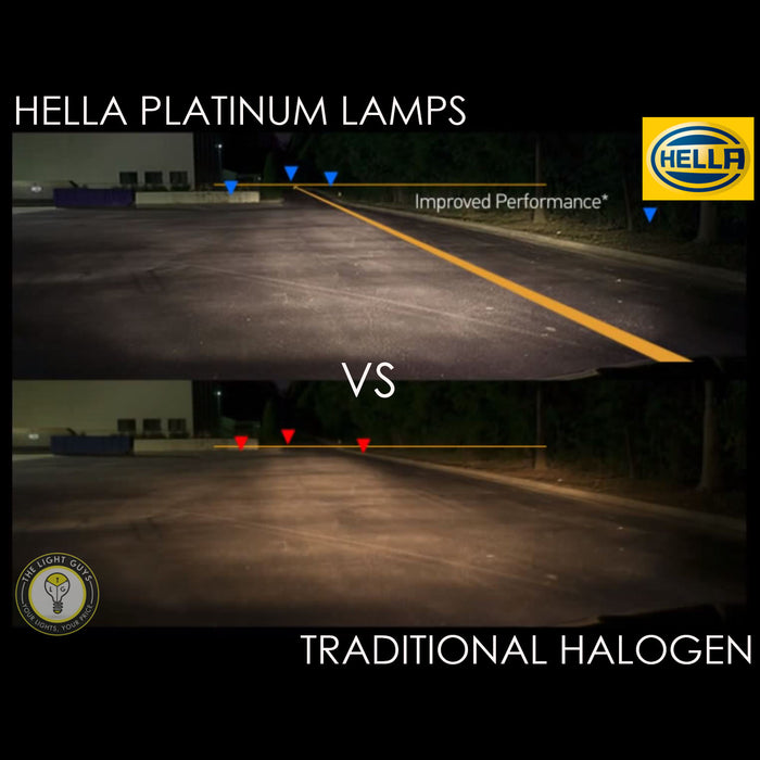 HELLA H1 Headlight Set 55W 12V P14.5s Platinum - TheLightGuys