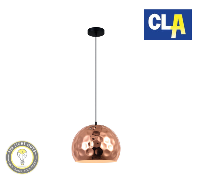 CLA Copper Plated Pendant Lights (Globe not included) - TheLightGuys