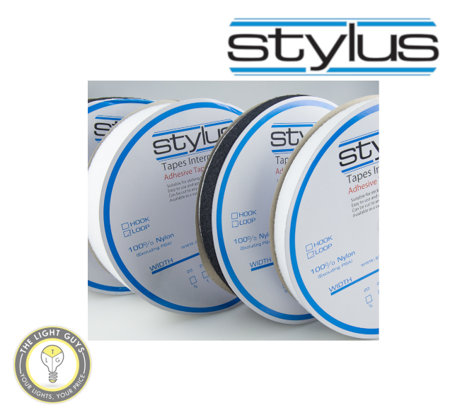 STYLUS 3422 50mm x 25M Loop tape (Adhesive backed) White - TheLightGuys