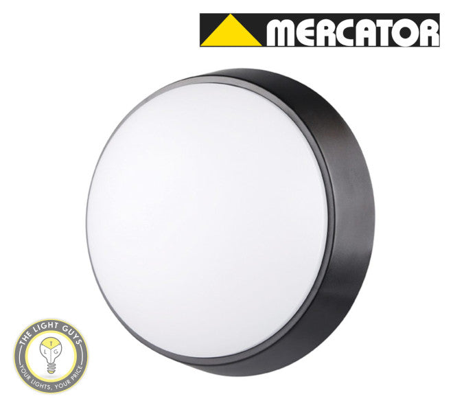 MERCATOR LED Fletcher 10W White & Black Frame Oval | Round - TheLightGuys