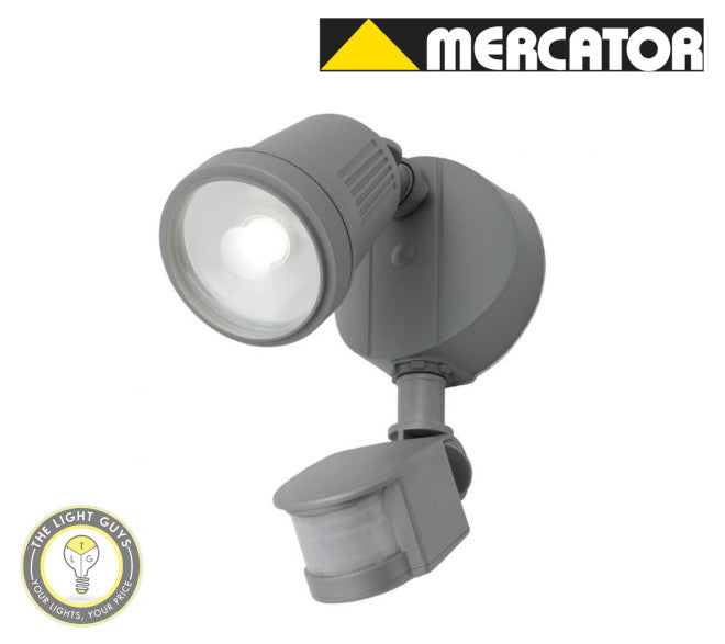 MERCATOR OTTO (WITH PIR SENSOR) 1X12W 4000K Black | Silver | White - TheLightGuys