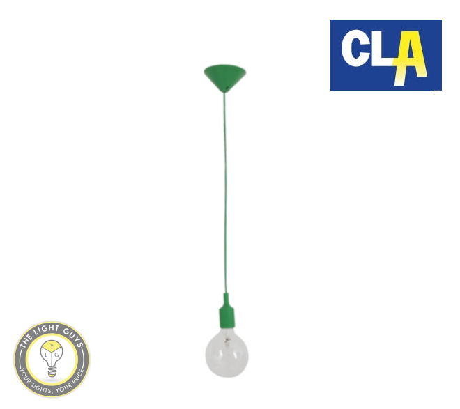 CLA Pendant Lights E27 max. 60W Red | White | Black | Pink | Green | Purple | Yellow | Blue - TheLightGuys