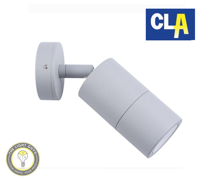 CLA GU10 Exterior Wall Semi Adjustable Pillar Lights Black | Matt Grey | White | Silver - TheLightGuys