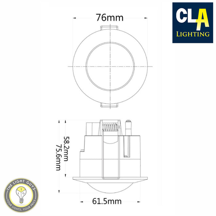 CLA Recessed 360° IP20 Infrared Motion Sensor - TheLightGuys
