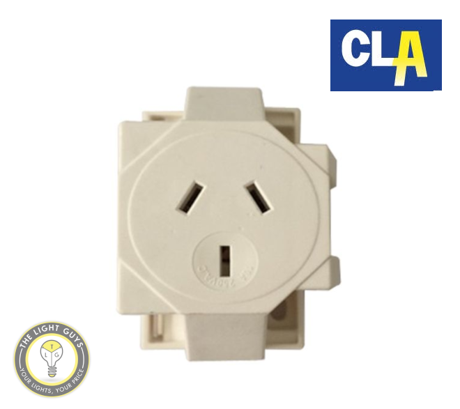 CLA Socket Quick Connect Single Surface 3 Pin Plug base 10Amp