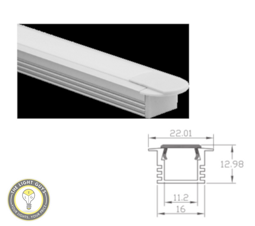 TLG Recessed Standard Profile (13mm Depth) LED Channel per 3 Meter Lengths - TheLightGuys