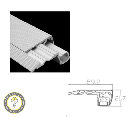 TLG Stair Mounted LED Channel per 2 Meter Lengths - TheLightGuys