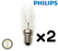 2-Pack PHILIPS Tubular Rangehood Lamp T25 40W 240V SES