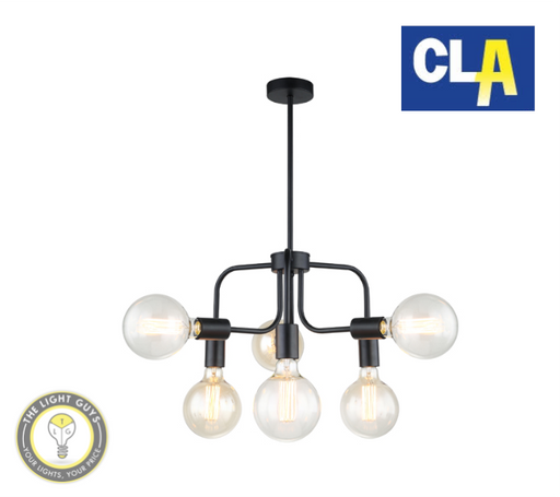 CLA Modern Abstract Pendant Lights Black |  Gold (Globe not included) - TheLightGuys
